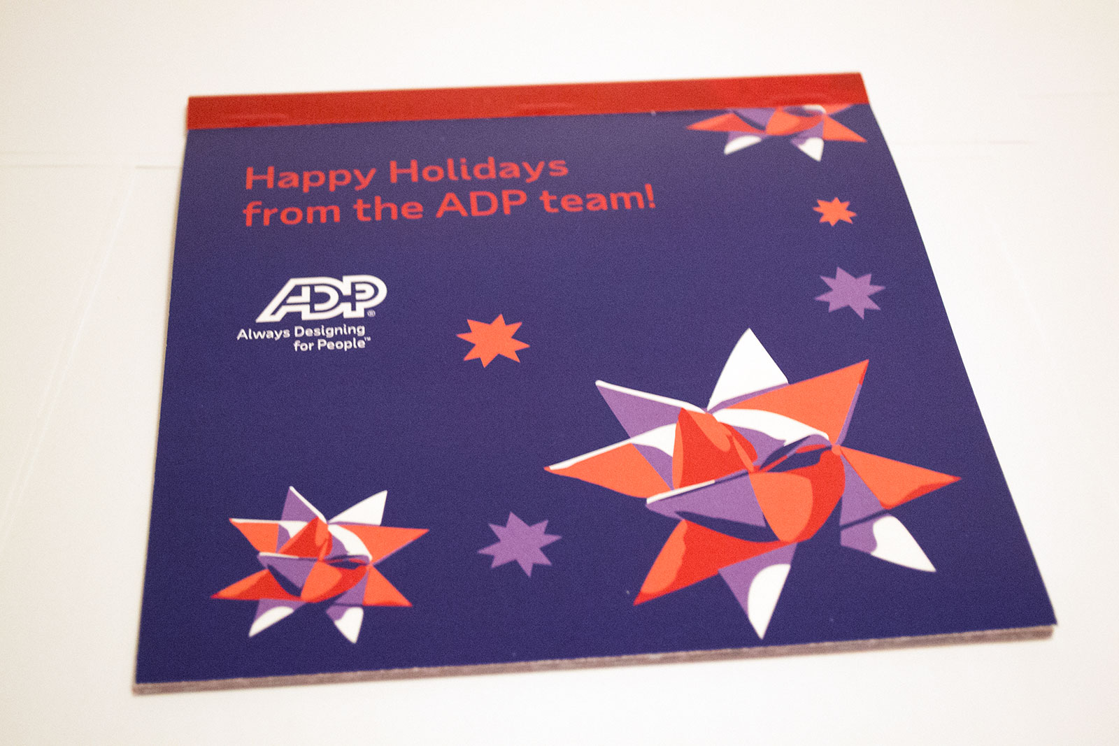 Origami book 3 Happy Holidays from the ADP team! with the ADP Always designing for people logo underneath