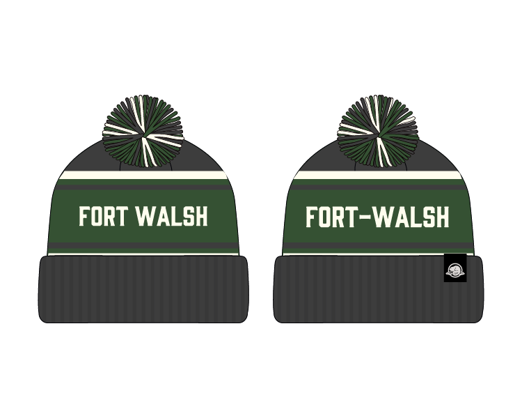Fort Walsh toque version 2 with no yellow and added grey along with a muter green and white